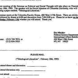 Announcements, 1993-01-25. ...