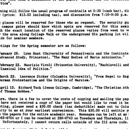 Announcements, 1988-11-29. ...