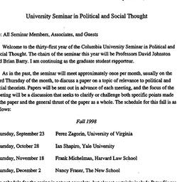 Announcements, 1999-09-03. ...