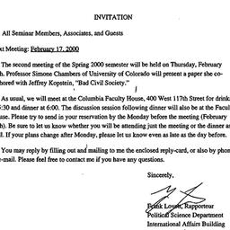 Announcements, 2000-02-08. ...
