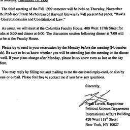 Announcements, 1999-11-04. ...