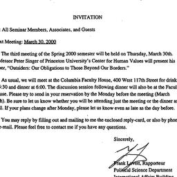 Announcements, 2000-03-08. ...