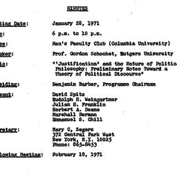 Minutes, 1971-01-28. Studie...