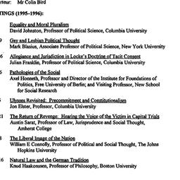 Schedules, Studies in Polit...