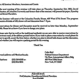Announcements, 1995-09-02. ...