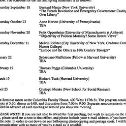 Announcements, 1997-09-10. ...