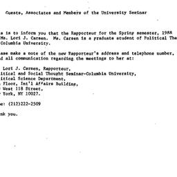 Correspondence, Studies in ...