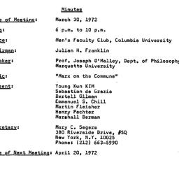 Minutes, 1972-03-30. Studie...