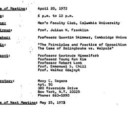 Minutes, 1972-04-20. Studie...