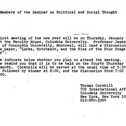 Announcements, 1980-01-09. ...