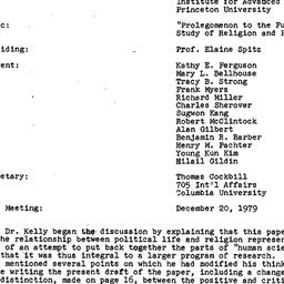 Minutes, 1979-11-15. Studie...