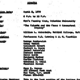 Minutes, 1970-04-09. Studie...