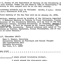 Announcements, 1969-12-02. ...