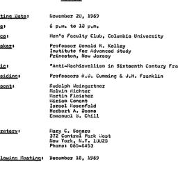 Minutes, 1969-11-20. Studie...