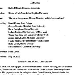 Minutes, 1999-04-22. Studie...