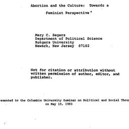 Speaker's paper, 1983-0...
