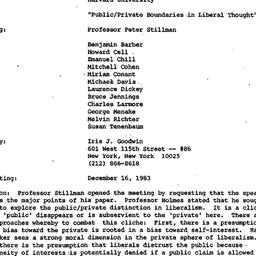 Minutes, 1982-11-18. Studie...