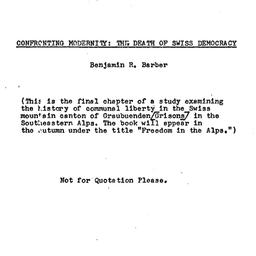Speaker's paper, 1973-0...