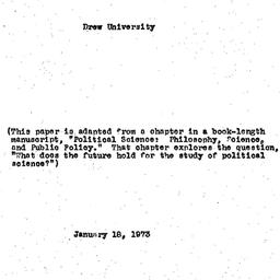 Speaker's paper, 1973-0...