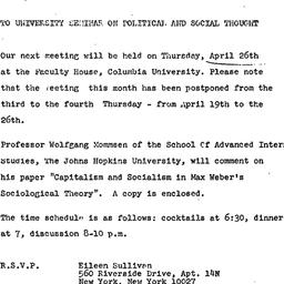 Announcements, 1973-04-11. ...