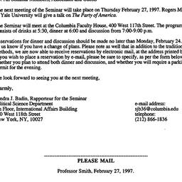 Announcements, 1997-02-14. ...