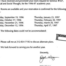 Correspondence, 1997-07-10....