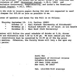Announcements, 1986-08-23. ...