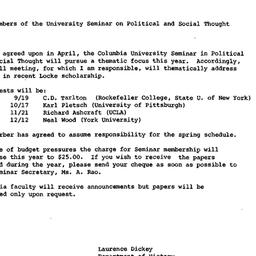 Announcements, 1986-08-23. ...