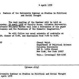 Announcements, 1978-04-04. ...