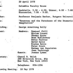 Minutes, 1978-04-20. Studie...