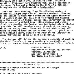 Announcements, 1977-10-04. ...
