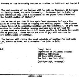 Announcements, 1977-10-28. ...