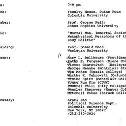 Minutes, 1984-11-15. Studie...