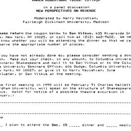 Announcements, 1989-12-15. ...
