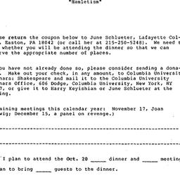 Announcements, 1989-10-20. ...