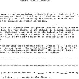 Announcements, 1989-11-17. ...