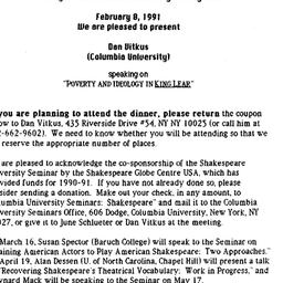 Announcements, 1991-02-08. ...