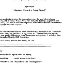 Announcements, 1994-04-08. ...
