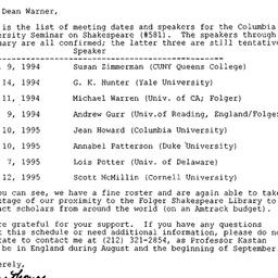 Correspondence, 1995-07-29....