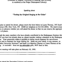 Announcements, 1994-12-09. ...