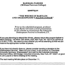 Announcements, 1992-11-13. ...