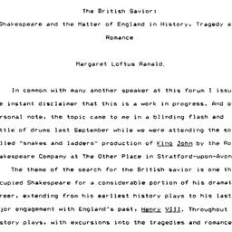 Speaker's paper, 1988-1...