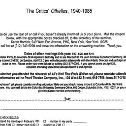 Announcements, 1989-02-17. ...