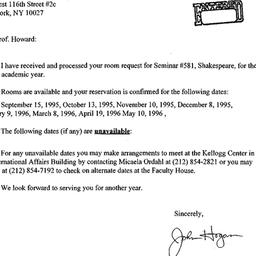 Correspondence, 1996-07-28....