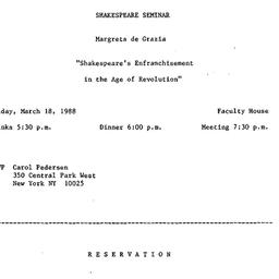Announcements, 1988-03-18. ...