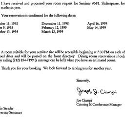 Correspondence, 1999-07-15....
