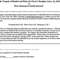 Announcements, 1999-04-16. ...