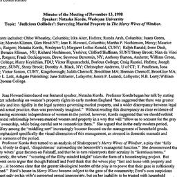 Minutes, 1998-11-13. Shakes...