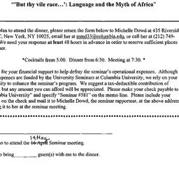 Announcements, 1999-05-14. ...