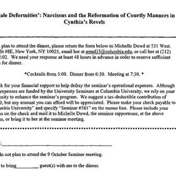 Announcements, 1998-10-09. ...
